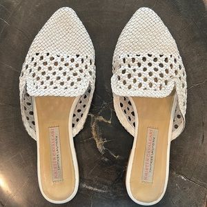 Kristin Cavallari-Chinese Laundry white mesh mules